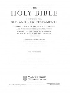 English Authorized Version, King James Bible, 1611, 1769 Edition 