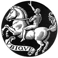 CFR Logo White Horse Rider (Revelation 6:1-2); Latin "UBIQUE;" English "Ubiquitous;" "Universal Rule" of the Risen Pope turned Man-Beast/Antichrist 