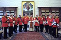 Grand Master Matthew Festing Next to Pope Benedict XVI with Brother Knights, Rome, 2010 