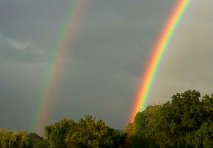 Double-Rainbow Illustrating the Law of Double Reference 