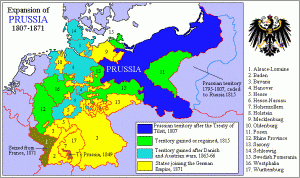 White Protestant Prussia's German Empire, 1871 