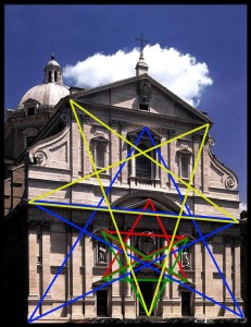 Gesu in Rome Pentagrams